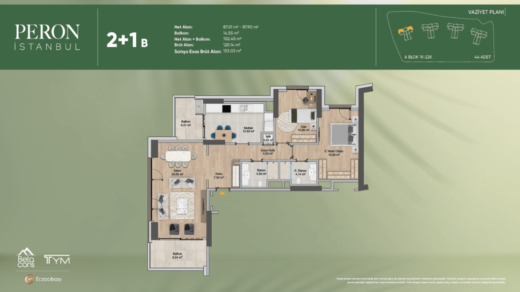 PERON_ISTANBUL Daire 2+1