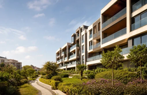 Türkiye'de taksitle satılan modern konut projesi dış cephe görünümü